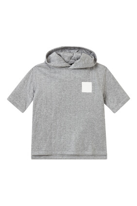 Quilted T-Shirt Hoodie